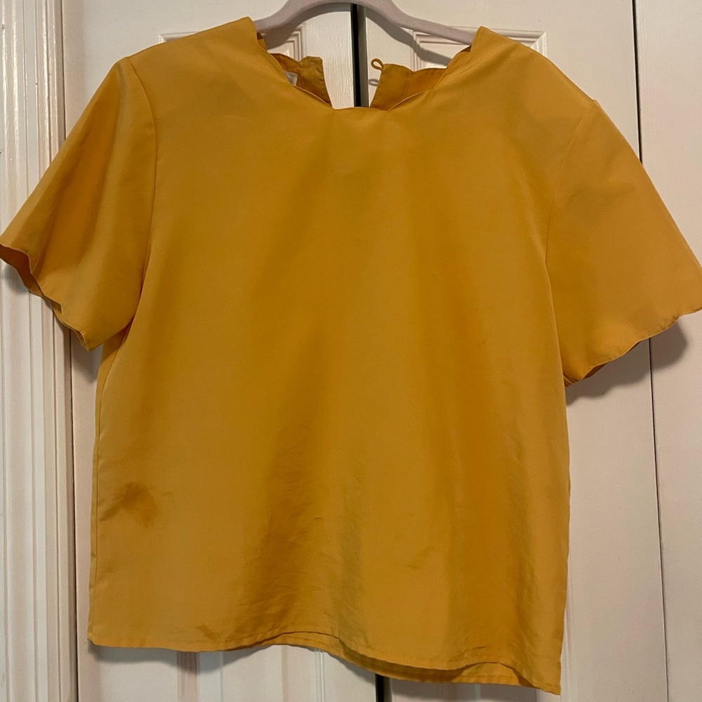 Sara Stephen Yellow Blouse, Size Medium